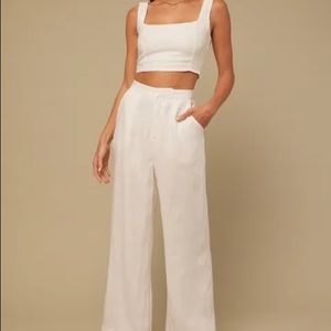 Perfect Stranger Australia beautiful white linen outfit, size 4